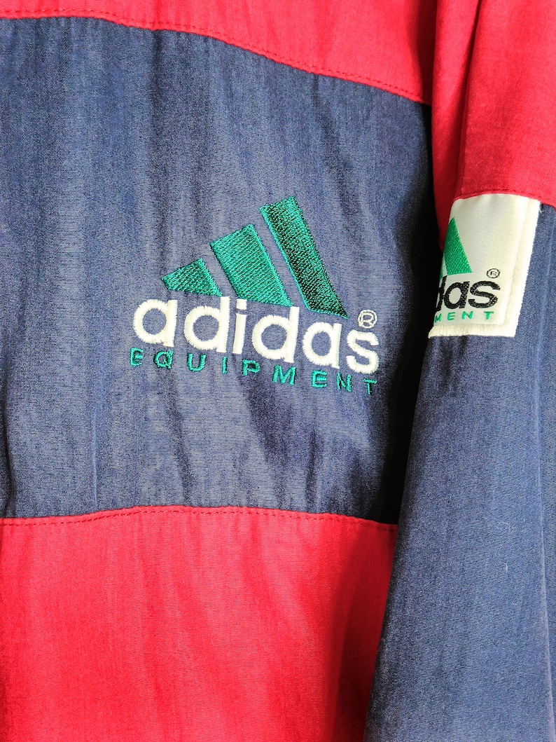 Vintage Adidas Equipment EQT Light Windbreaker Jacket Zip Up Sweatshirt Size XL Retro Style 90s y2k Oldschool Streetwear image 7