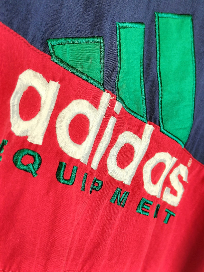 Vintage Adidas Equipment EQT Light Windbreaker Jacket Zip Up Sweatshirt Size XL Retro Style 90s y2k Oldschool Streetwear image 4
