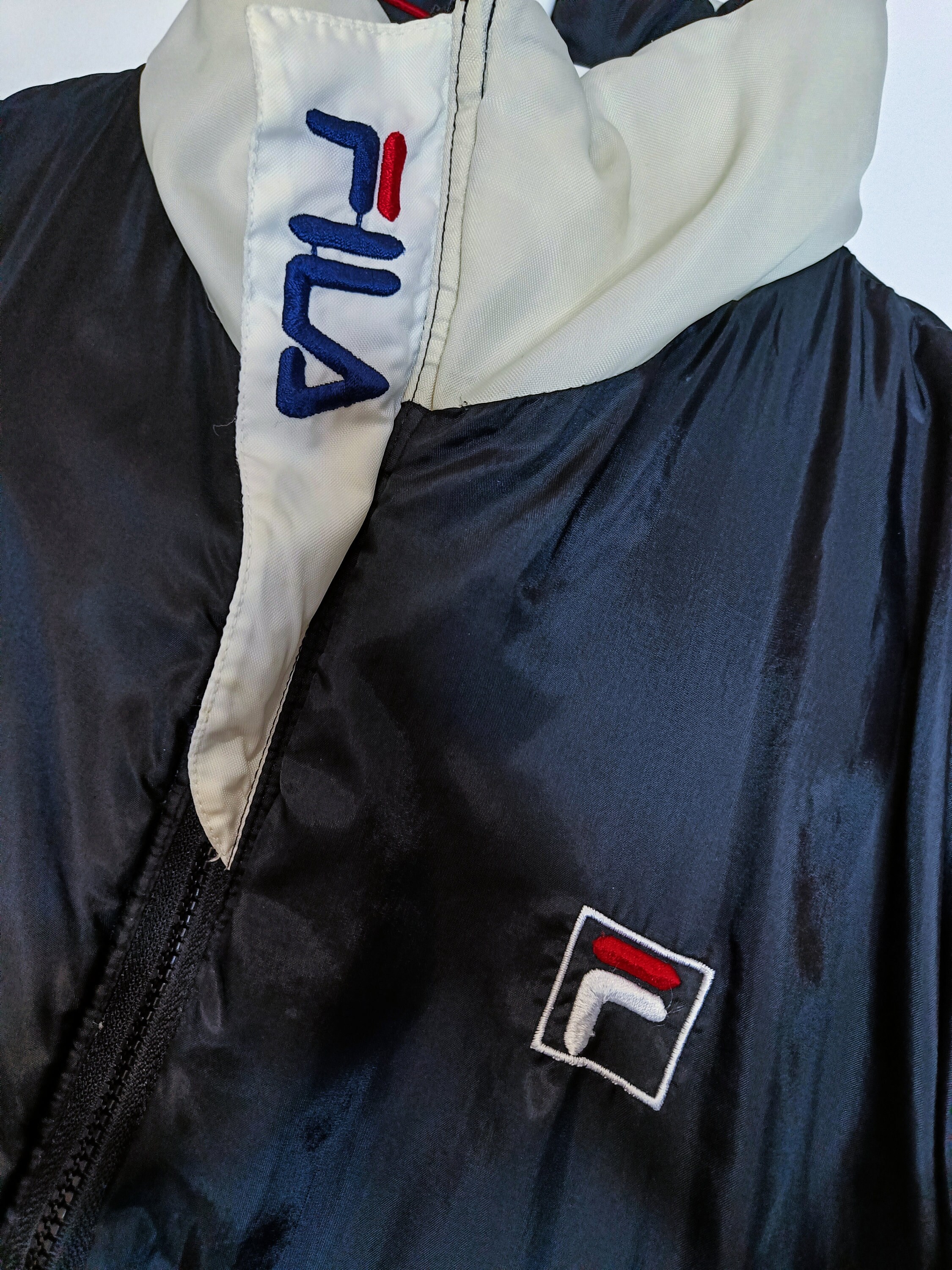 Vintage Fila Winter Down Jacket Reversible Double-sided Size