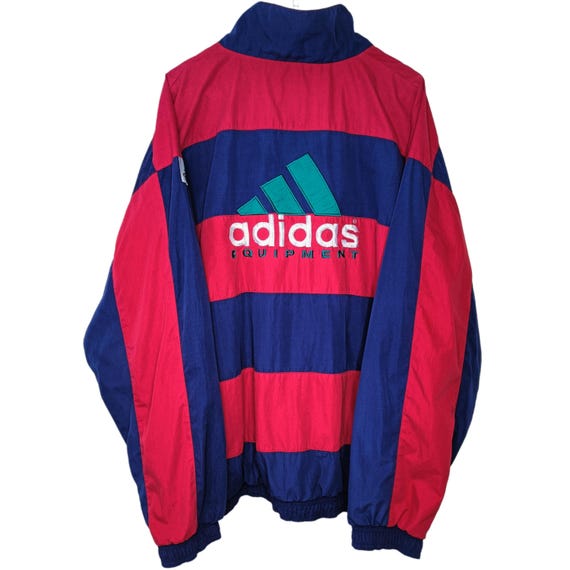 Vintage Adidas Equipment EQT Light Windbreaker Jacket Zip Up Sweatshirt Size XL Retro Style 90s y2k Oldschool Streetwear