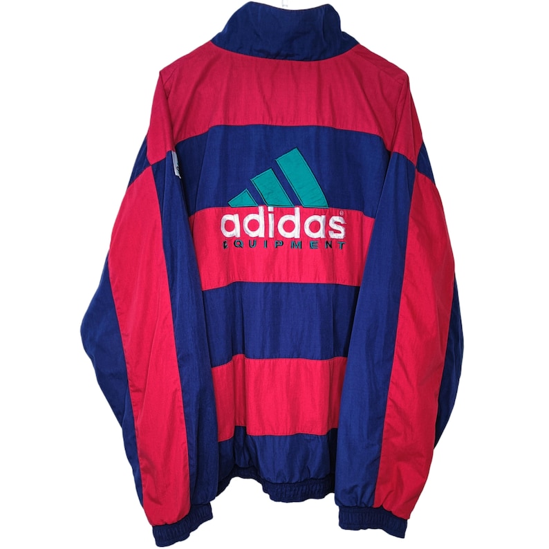 Vintage Adidas Equipment EQT Light Windbreaker Jacket Zip Up Sweatshirt Size XL Retro Style 90s y2k Oldschool Streetwear image 1