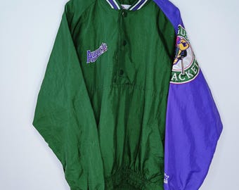 Vintage Starter Augusta Greenjackets Baseball MLB Varsity Bomber Track Jacket Size L Retro Style 90s y2k Oldschool Streetwear