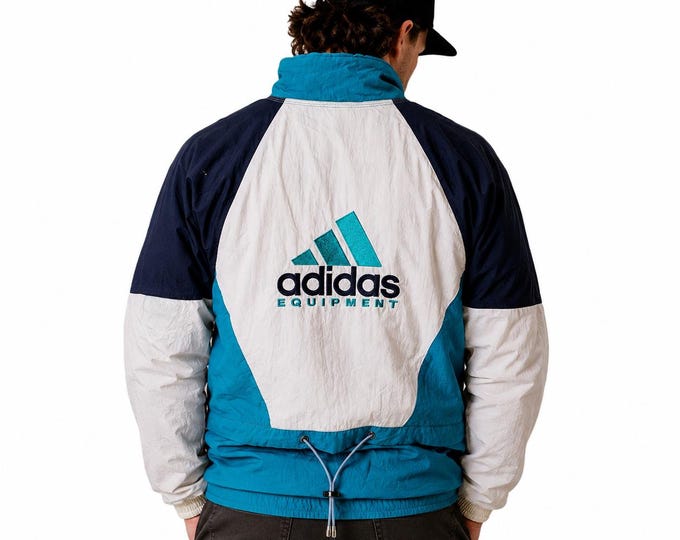 Vintage Adidas Eqt Equipment Windbreaker Track Jacket Size S/M Retro Style 90s y2k Oldschool Fashion