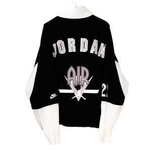 Vintage 90s Nike Air Jordan Windbreaker Jacket – Colorblock Black