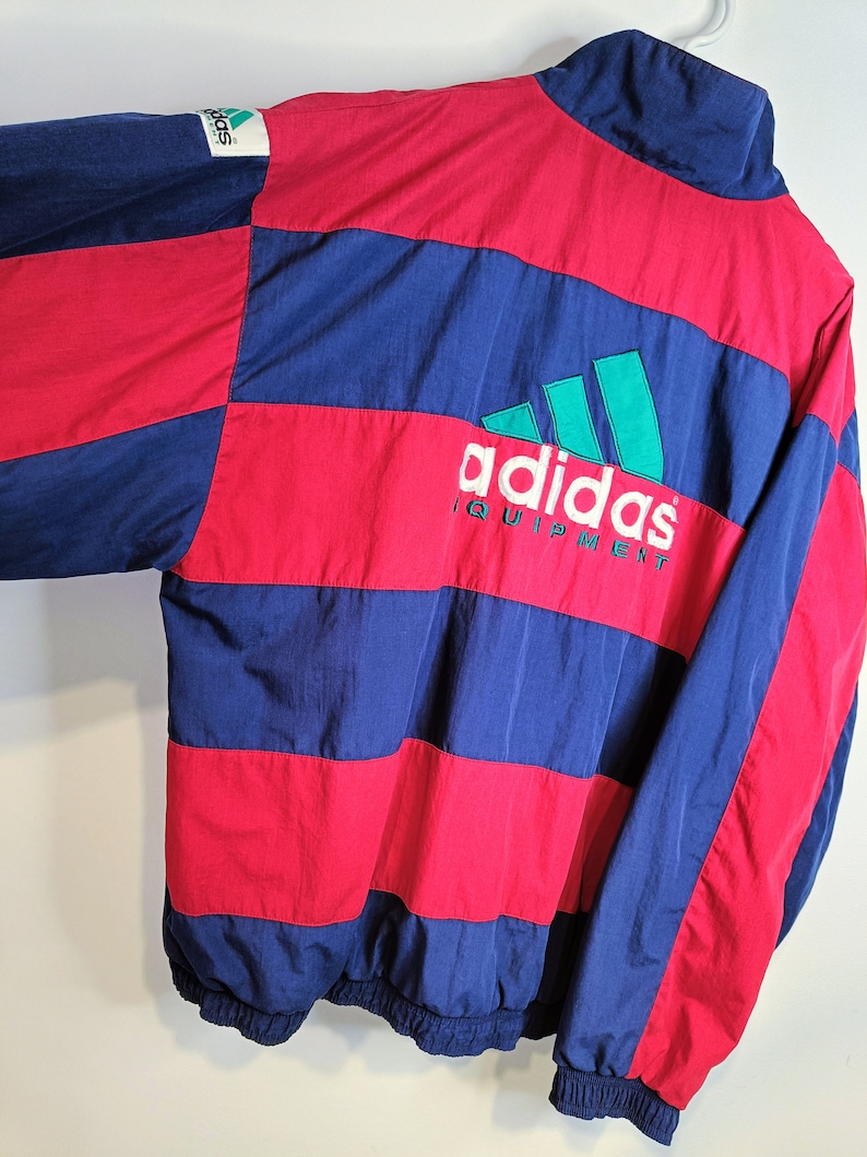 Vintage Adidas Equipment EQT Light Windbreaker Jacket Zip Up Sweatshirt Size XL Retro Style 90s y2k Oldschool Streetwear image 2