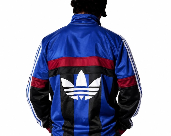 Vintage Adidas Zip Up Sweatshirt Track Jacket Size M/L Retro Style 90s y2k Oldschool Streetwear Blue