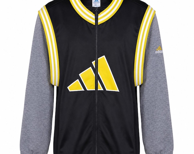 Vintage Adidas Sweatshirt Track Jacket Vest Size L Retro Style 90s y2k Oldschool Streetwear