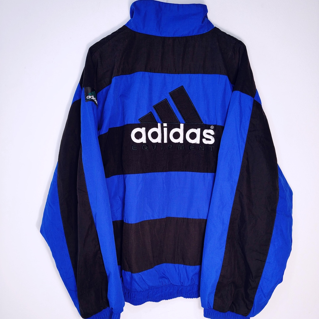 Vintage Adidas Equipment EQT Light Windbreaker Track Jacket Zip