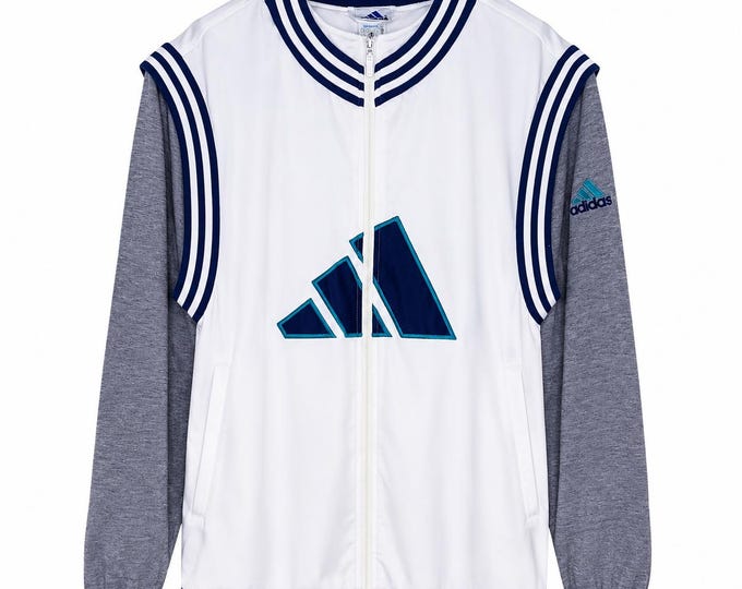 Vintage Adidas Zip Up Sweatshirt Vest Track Jacket Size M/L Retro Style 90s y2k Oldschool Streetwear
