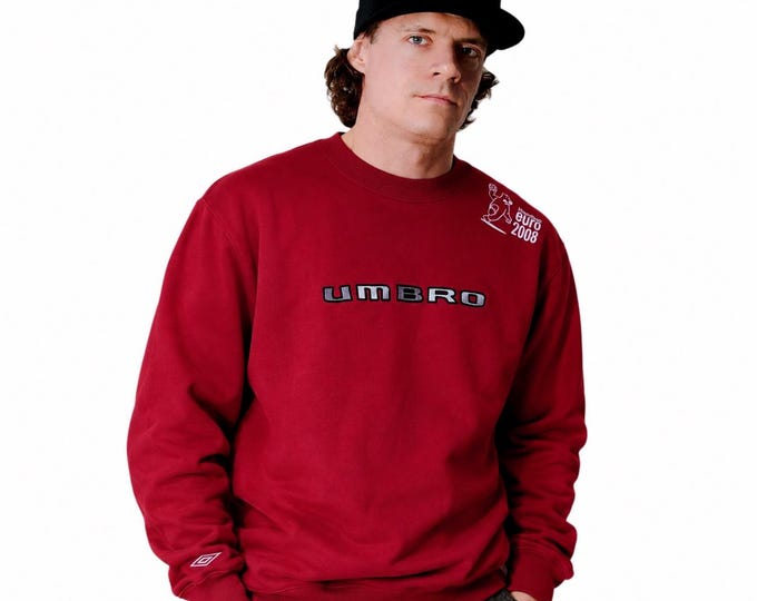 Vintage Umbro Euro 2008 Handball Sweater Sweatshirt Size L Retro Style 90s y2k Oldschool Streetwear