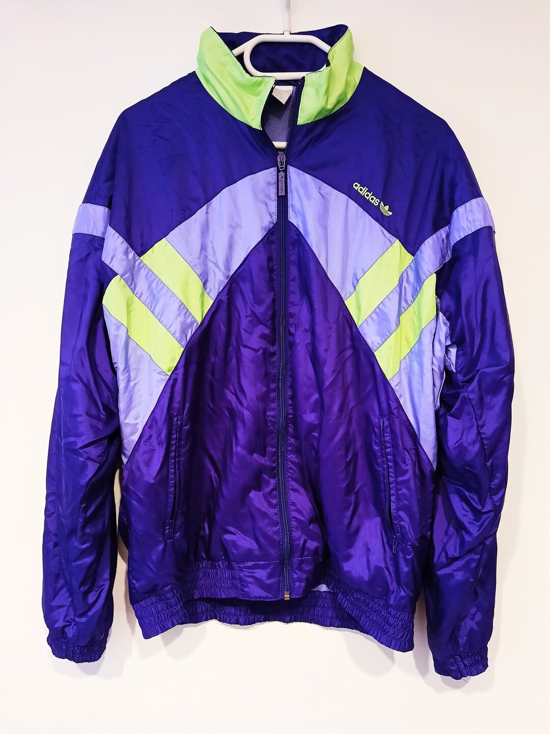 2000'S adidas CLIMALITE windbreaker, men's size L polyester green type Vintage Second Hand main image 0