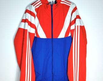 Vintage 90's Adidas Plush Track Jacket Full Zip Retro Style