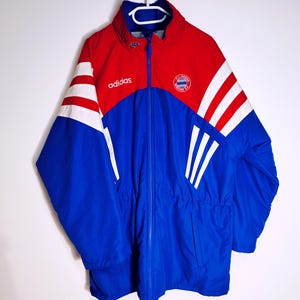 Vintage Adidas Bayern Munchen Puffer Jacket / Size XL/XXL