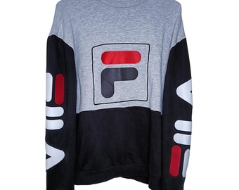 Sudadera vintage Fila talla M estilo retro años 90 y2k ropa de calle de la vieja escuela