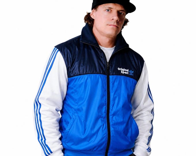 Vintage Adidas Originals Light Windbreaker Jacket Zip Up Sweatshirt Track Jacket Size M Retro Style 90s y2k Oldschool Streetwear