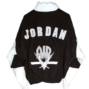 Vintage 90s Nike Air Jordan Windbreaker Jacket – Colorblock Black