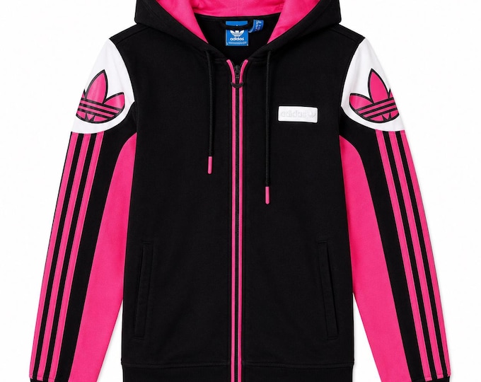 Vintage Adidas Zip Sweatshirt Hoodie Track Jacket Trefoil / Women's Size S/M (38)