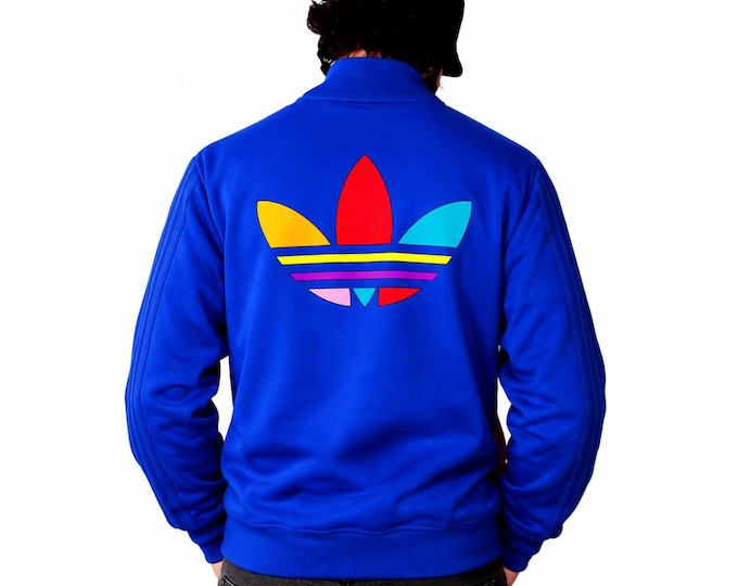 Vintage Adidas x Pharrell Williams Zip Sweatshirt Track Jacket Size S Retro Style 90s y2k Oldschool Streetwear Rare Blue
