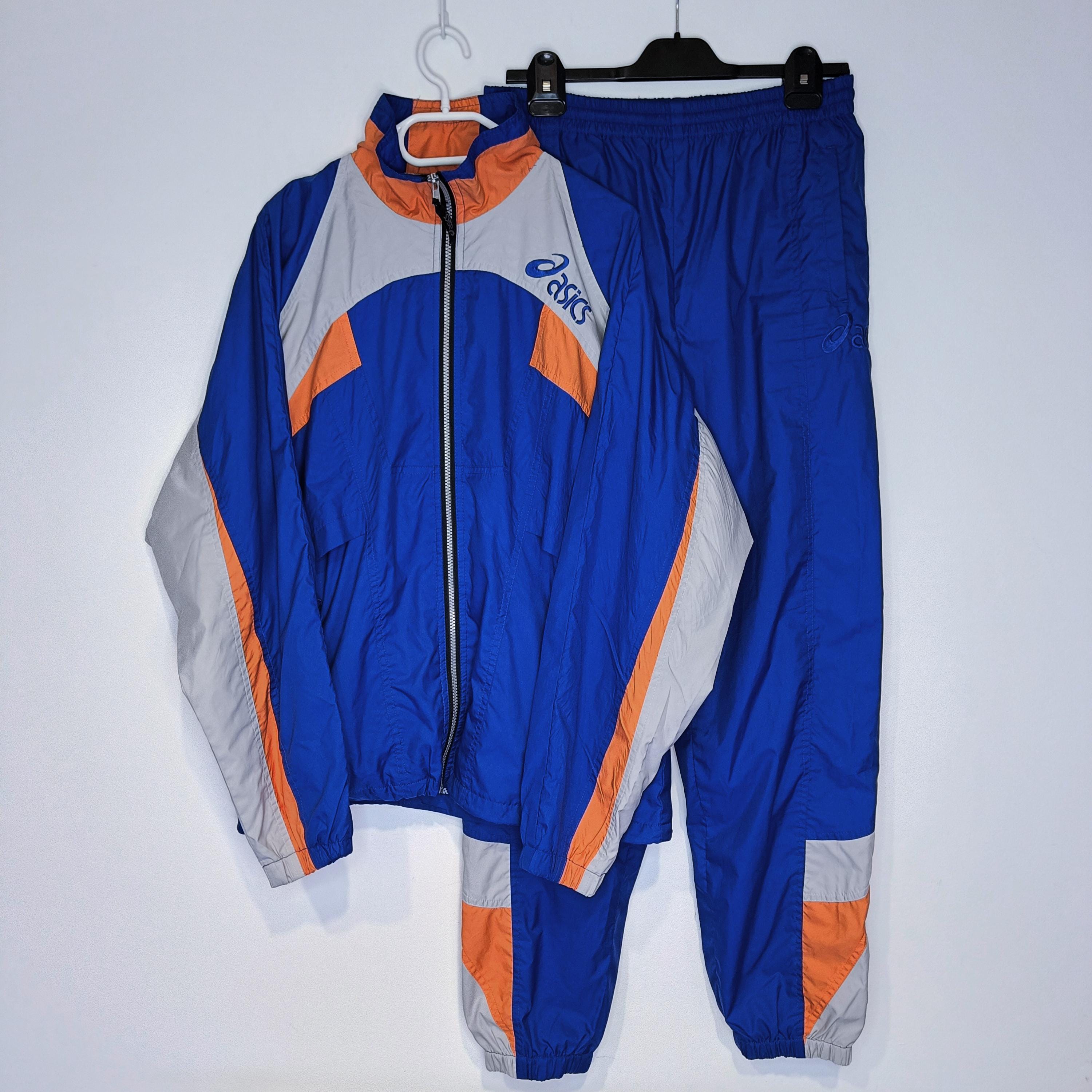 トップス 90s- asics track jacket jersey y2k used ASICS 90's Vintage Mens Track Top Jacket Running Red