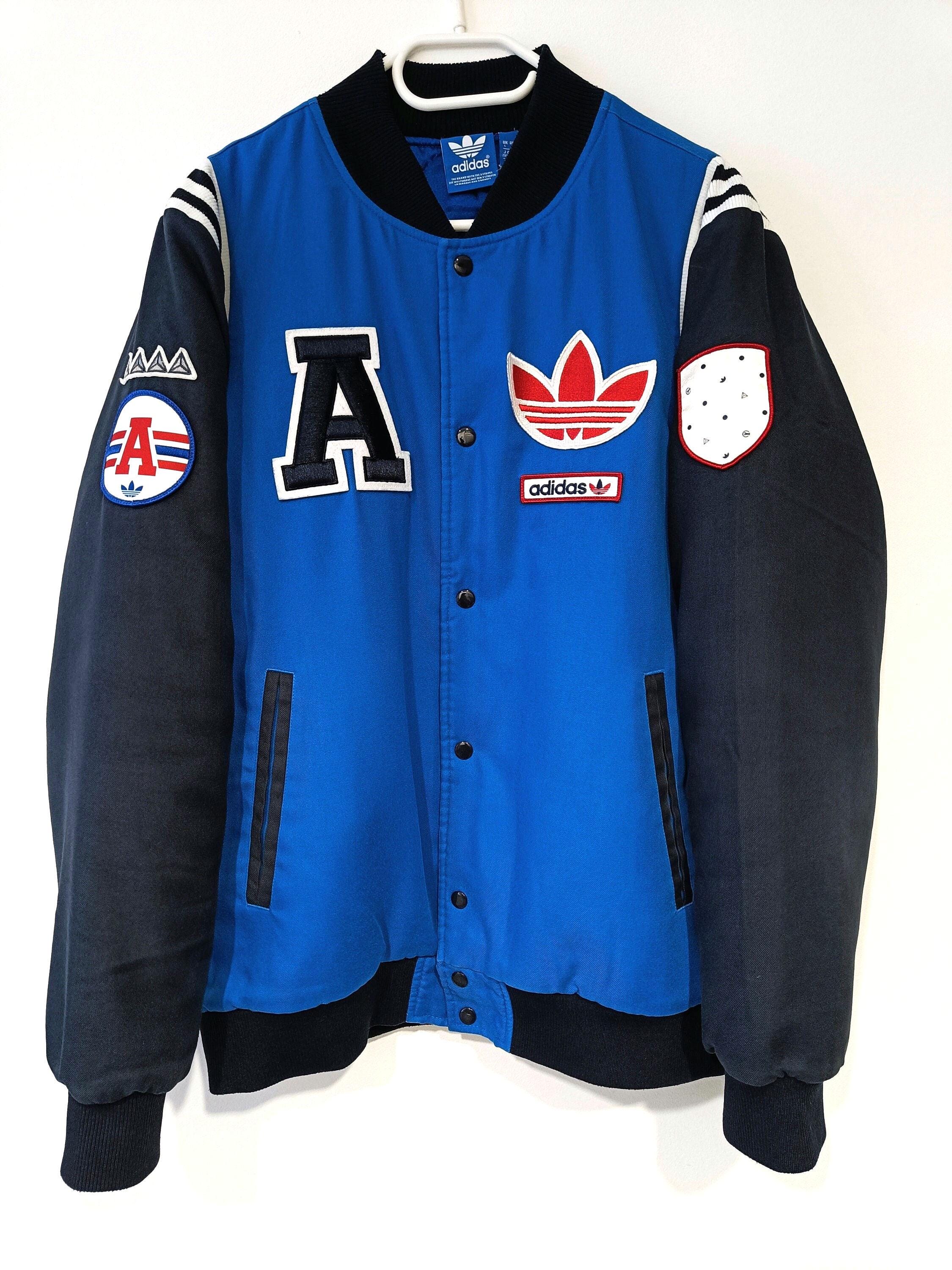 Vintage Adidas Varsity Winter Bomber Jacket Zip Size L Retro Vintage Adidas Varsity Winter Bomber Jacket Zip Size L Retro