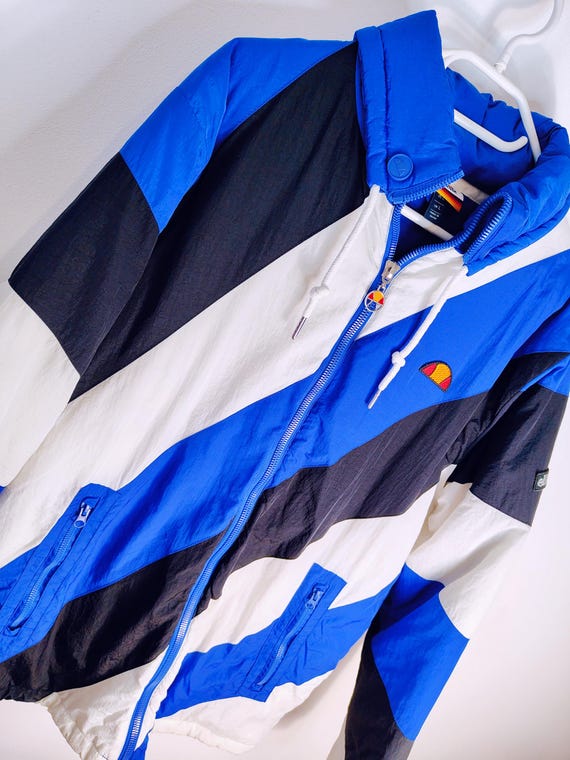 Vintage Ellesse Winter Puffer Jacket Size L Retro Style 90s Y2k