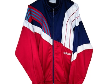 Vintage Adidas Zip Up Sweatshirt Track Jacket Size XL Retro Style 90s y2k Oldschool Streetwear