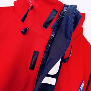 Polo Sport Ralph Lauren Hoodie Jacket Red Navy Yellow Colorblock Sailing 12M Yacht Challenge Pullover Streetwear Mens / Size M/L image 10