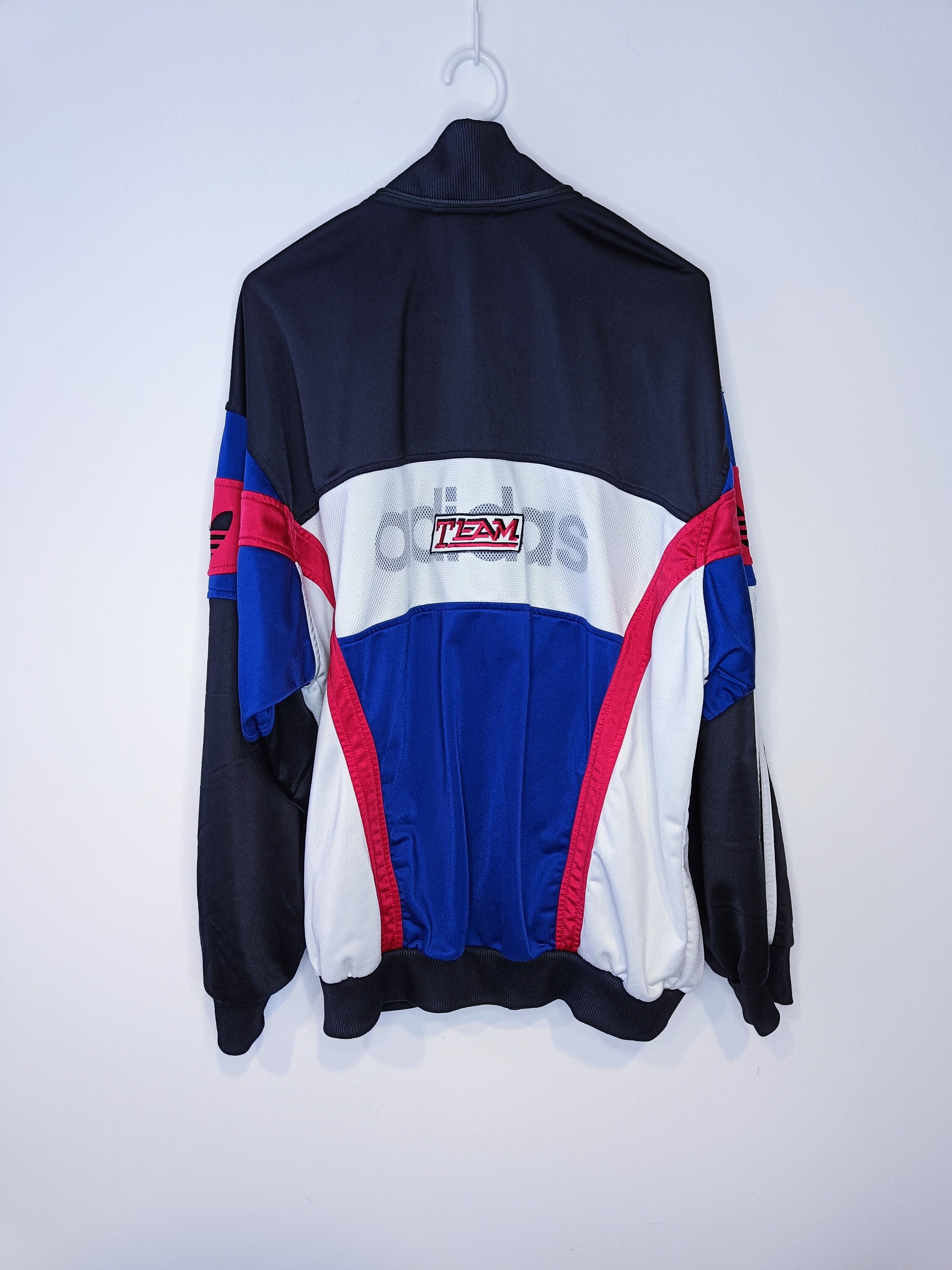 トップス 90's old adidas track jacket archive y2k Adidas Vintage 90's Track Jacket Black & Blue White Stripes