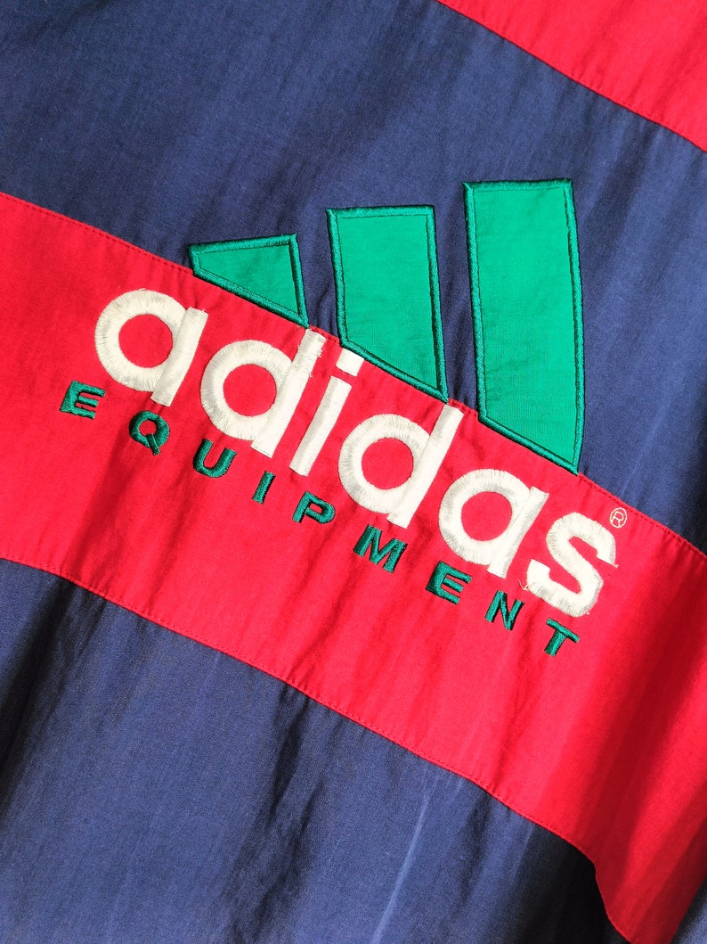 Vintage Adidas Equipment EQT Light Windbreaker Jacket Zip Up Sweatshirt Size XL Retro Style 90s y2k Oldschool Streetwear image 3