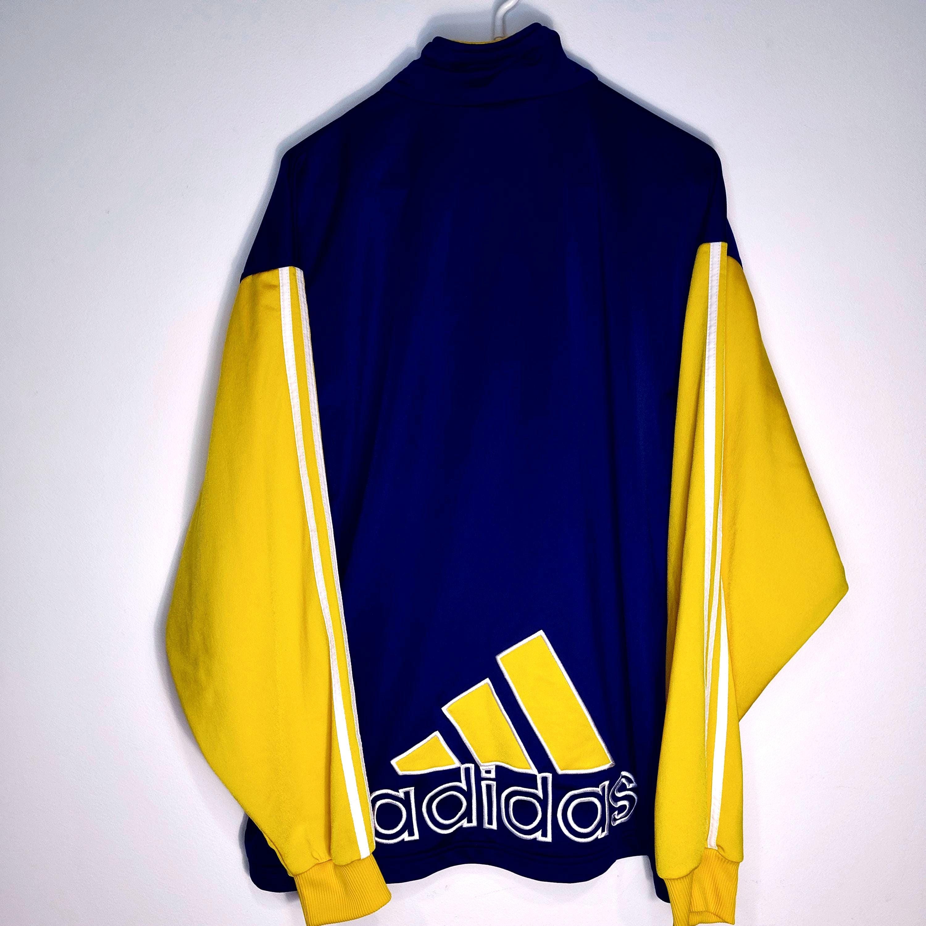 Rain Jacket Yellow Adidas Jacke Regen Vintage Adidas Zip Up