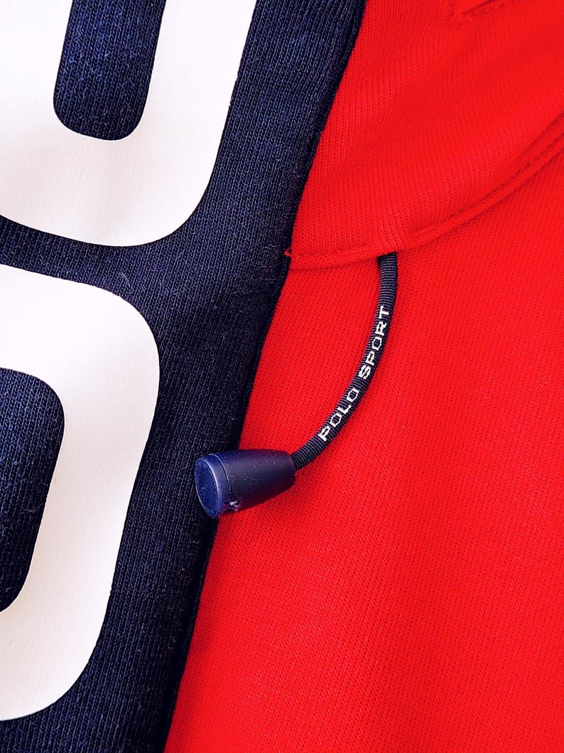 Polo Sport Ralph Lauren Hoodie Jacket Red Navy Yellow Colorblock Sailing 12M Yacht Challenge Pullover Streetwear Mens / Size M/L image 20
