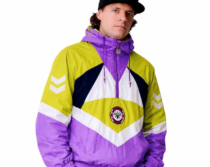 Vintage Hummel Light Windbreaker Track Jacket Size M Retro Style 90s y2k Oldschool Streetwear