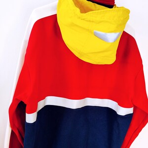 Polo Sport Ralph Lauren Hoodie Jacket Red Navy Yellow Colorblock Sailing 12M Yacht Challenge Pullover Streetwear Mens / Size M/L image 6