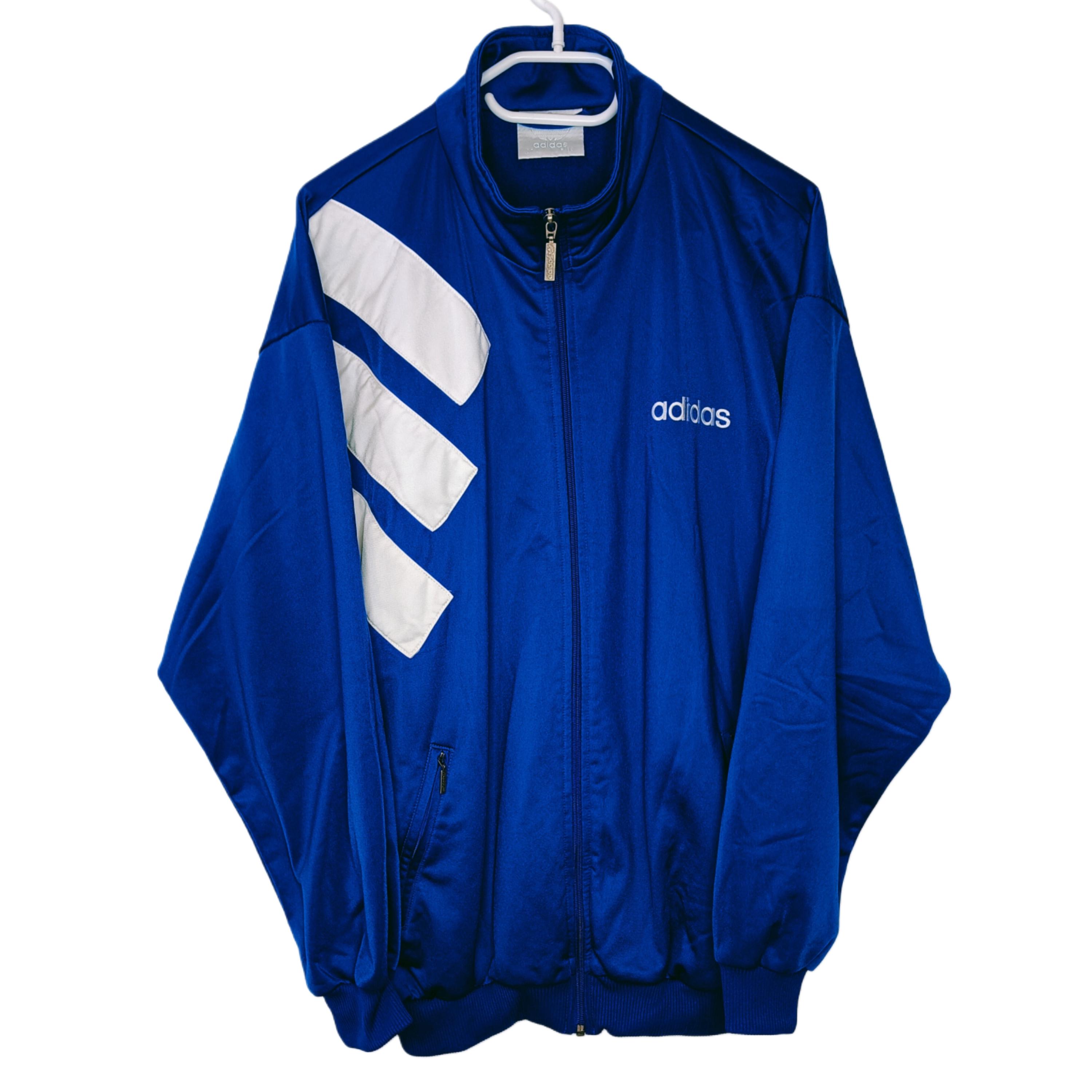 Vintage Adidas Zip up Sweatshirt Track Jacket Size XL Retro Style