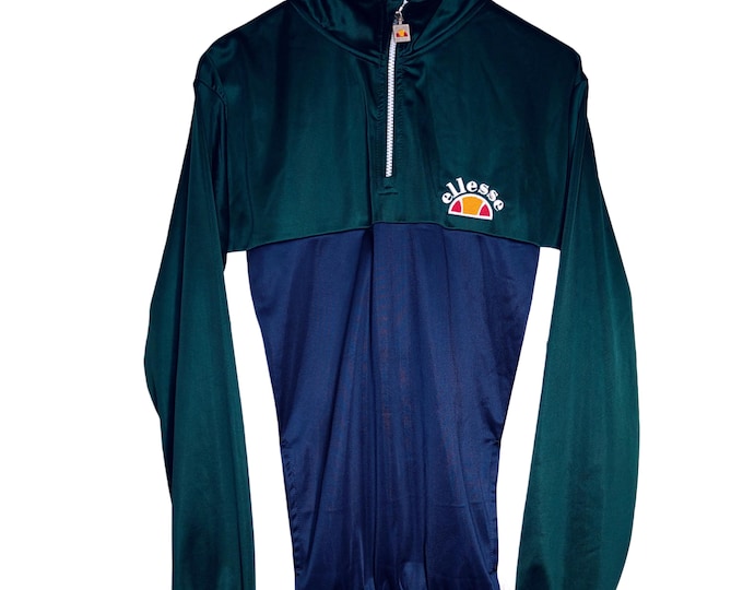 Vintage Ellesse Sweatshirt Sweater Pullover Size M Retro Style 90s y2k Oldschool Streetwear Green