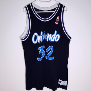 Vintage Champion Shaquille Shaq O&#39;Neal Orlando Magic NBA Basketball Size XL Retro Style 90s y2k Oldschool Streetwear Rare