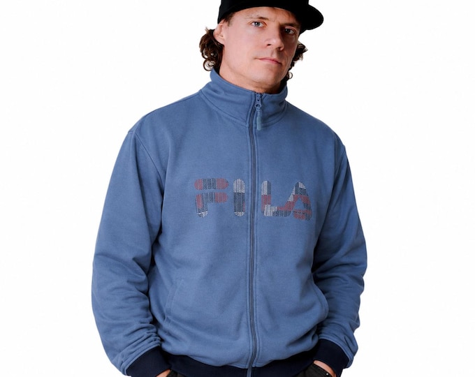 Vintage Fila Zip Up Sweatshirt Track Jacket Size M Retro Style 90s y2k Oldschool Streetwear