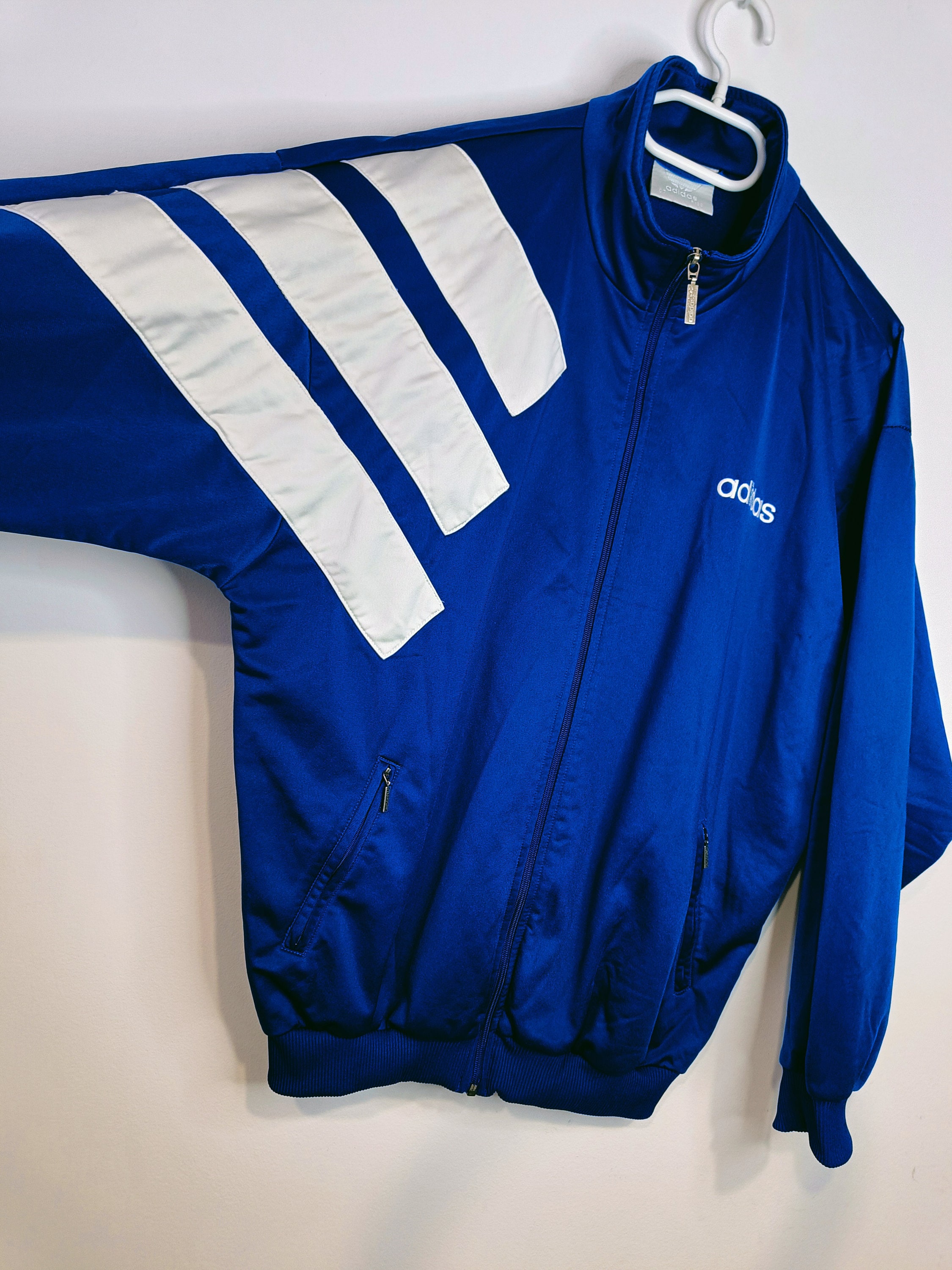 Vintage Adidas Zip up Sweatshirt Track Jacket Size XL Retro Style