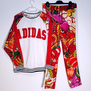 Vintage Adidas X Rita Ora Dragon Tracksuit Set Crewneck Sweatshirt