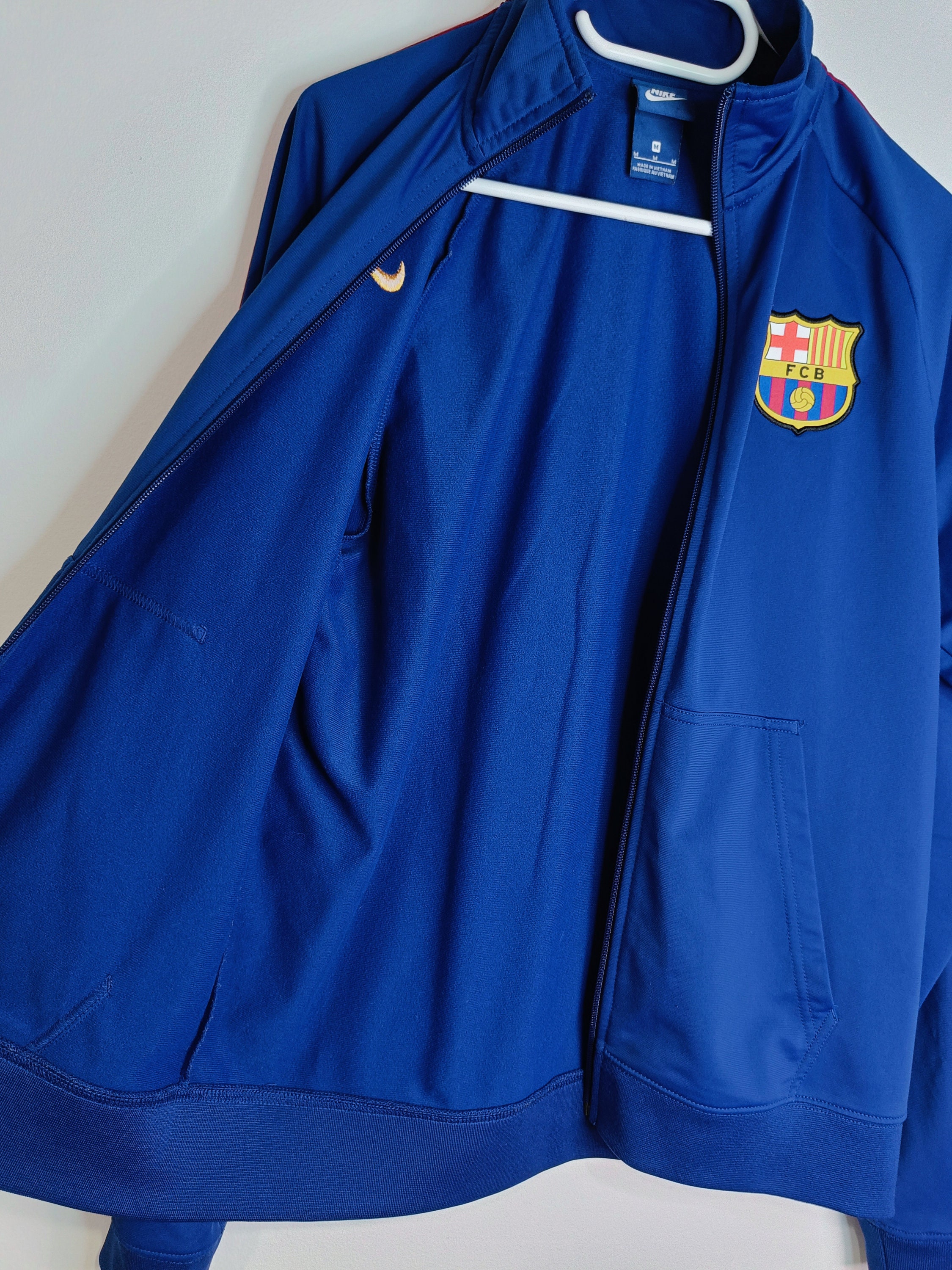 Vintage Nike FC Barcelona FCB Zip up Sweatshirt Track Jacket Vintage Nike FC Barcelona FCB Zip up Sweatshirt Track Jacket
