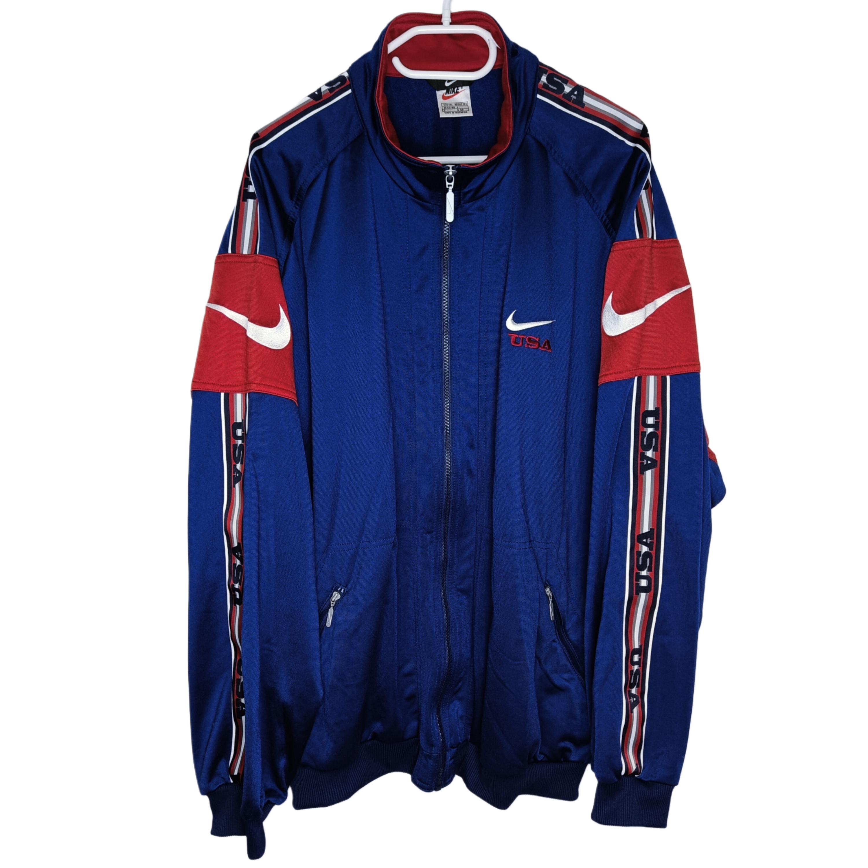 ジャケット・アウター 90s vintage OLD NIKE set up tech style Vintage Nike USA Zip up Sweatshirt Track Jacket Size XL/ XXL Retro