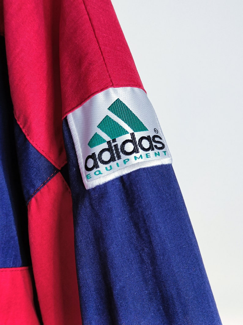 Vintage Adidas Equipment EQT Light Windbreaker Jacket Zip Up Sweatshirt Size XL Retro Style 90s y2k Oldschool Streetwear image 8