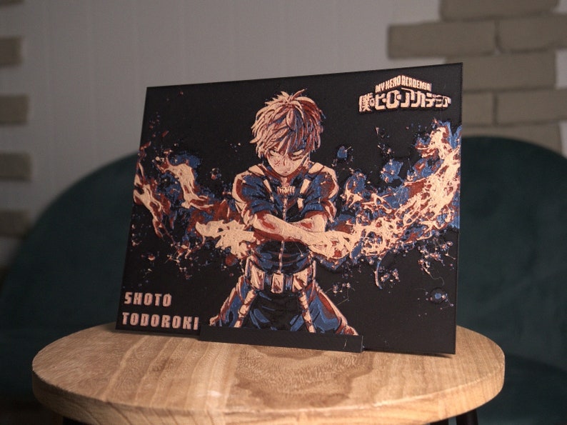 Personalized Manga Relief Painting Poster my Hero Academia shoto, Dabi ...