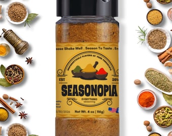 Everything Seasoning by Seasonopia. New All Purpose Seasoning Powder, Low Sodium, Gluten Free 4oz Bottle