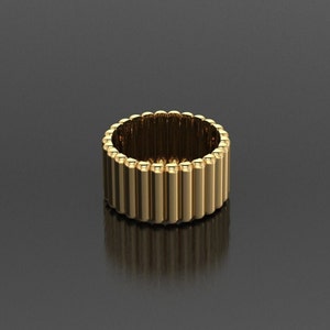 Gold Dome Ring, Chunky Bold Band