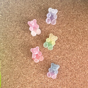 Gummy Bear Push Pins, Thumb Tack Set, Cute Candy Pins, Coworker gift, Office Decor, Office/School supplies, Teacher gift, Memo