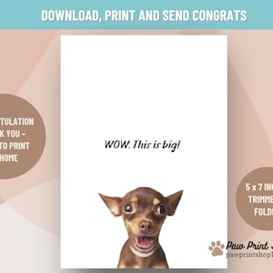 Félicitations amusantes à imprimer | TÉLÉCHARGEMENT NUMÉRIQUE | de félicitations de chien de Zazzle.be Liste d'envies Vous avez des idées ? Carte imprimable pour animal de compagnie impertinente | Téléchargez la carte de félicitations