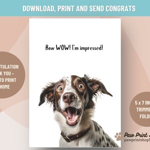Divertente ringraziamento stampabile / DOWNLOAD DIGITALE / Biglietto di congratulazioni per cani / Biglietto per animali Sassy stampabile / Biglietto di congratulazioni per cani /