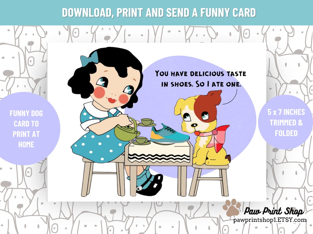 Funny Dog Printable | DIGITAL DOWNLOAD | Dog Birthday Card | Sassy Pet ...