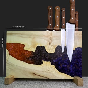  Epoxy Resin & Wood Magnetic Knife Holder – Luxury 6